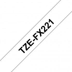 Brother TZe-FX221 nastro per etichettatrice Nero su bianco (TZEFX221)