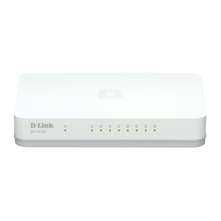 D-Link GO-SW-8G/E switch di rete Non gestito Gigabit Ethernet (10/100/1000) Bianco (GO-SW-8G)