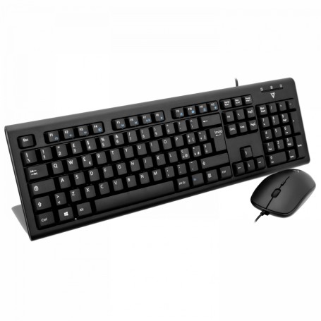 V7 Set tastiera e mouse con cavo USB e adattatore PS2 – IT (CKU200IT)