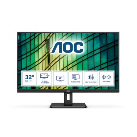 AOC E2 U32E2N LED display 80 cm (31.5") 3840 x 2160 Pixel 4K Ultra HD Nero (U32E2N)