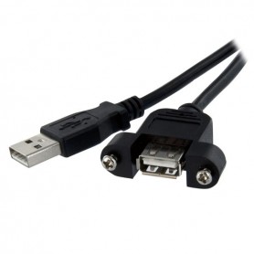 StarTech.com Cavo Prolunga USB 2.0 per montaggio a pannello di Tipo A/A Femmina A / Maschio A - 30 cm (USBPNLAFAM1)