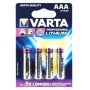 Varta 4x AAA Lithium Batteria monouso Mini Stilo AAA Litio (6103301404)