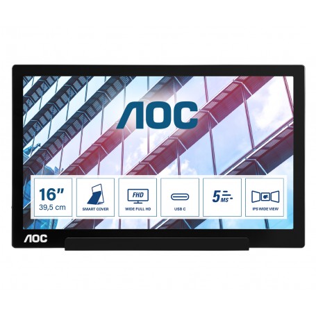 AOC 01 Series I1601P Monitor PC 39,6 cm (15.6") Nero (I1601P)