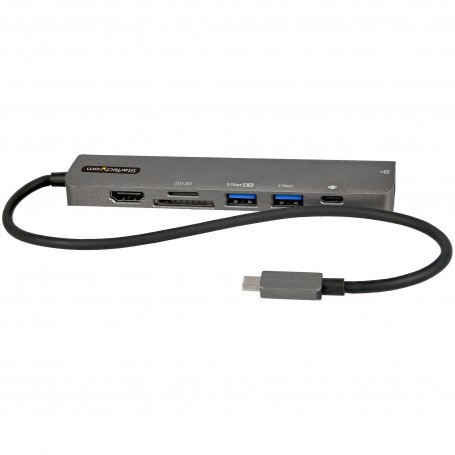 StarTech.com Adattatore multiporta USB C - Da USB-C a HDMI 2.0 4K 60Hz, 100W Power Delivery Pass-through, slot SD (DKT30CHSDPD1)