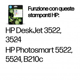 HP Confezione da 4 cartucce originali di inchiostro nero/ciano/magenta/giallo 364 (N9J73AE)