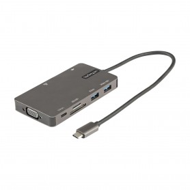 StarTech.com Adattatore Multiporta USB C - Dock da viaggio HDMI 4K 30Hz o VGA - Hub USB 3.0 5Gbps (porte USB A /  (DKT30CHVSDPD)
