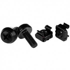 StarTech.com Confezione da 100 viti di fissaggio e dadi ingabbiati per armadi server rack - M6 x 12mm (CABSCREWM62B)