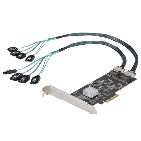 StarTech.com Scheda SATA PCI Express a 8 porte - Adattatore/convertitore PCI Express GEN 2 per SSD/HDD SAT (8P6G-PCIE-SATA-CARD)