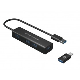 Conceptronic HUBBIES06B hub di interfaccia USB 3.2 Gen 1 (3.1 Gen 1) Type-A 5000 Mbit/s Nero (HUBBIES06B)