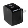 StarTech.com Caricabatterie da Muro a doppia porta x2 USB ad alta potenza ( 17W / 3.4 Amp ) con prese da viaggio (In (USB2PACBK)