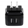 StarTech.com Caricabatterie da Muro a doppia porta x2 USB ad alta potenza ( 17W / 3.4 Amp ) con prese da viaggio (In (USB2PACBK)
