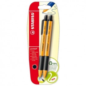 STABILO 2 Penne a Sfera a Scatto pointball Nere (B-43718-10)