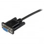 StarTech.com Cavo Seriale RS232 / DB9 Null Modem da 2m - nero Femmina/Femmina (SCNM9FF2MBK)