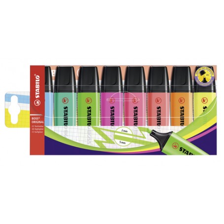 STABILO BOSS Original evidenziatore 8 pz Multi (70/8)
