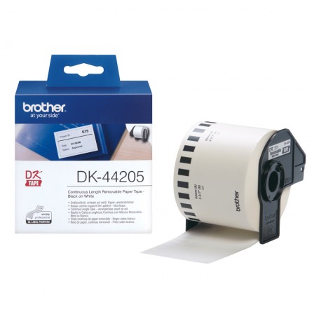 Brother Nastro di carta rimovibile bianco (DK44205)