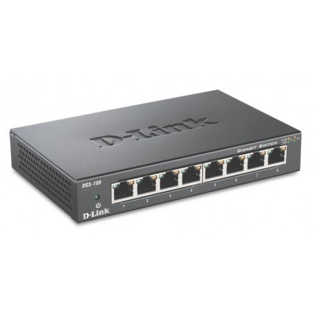 D-Link DGS-108 switch di rete Non gestito Nero (DGS-108)