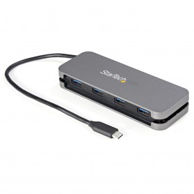 StarTech.com HB30CM4AB hub di interfaccia USB 3.2 Gen 1 (3.1 Gen 1) Type-C 5000 Mbit/s Nero, Grigio (HB30CM4AB)