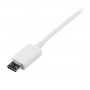 StarTech.com Cavo micro USB bianco 2 m - A a Micro B (USBPAUB2MW)