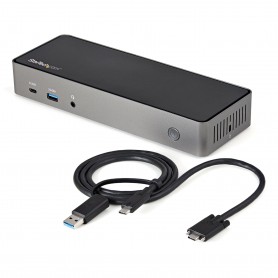 StarTech.com USB-C e USB-A Dock - Docking station universale triplo monitor DisplayPort e HDMI 4K 60Hz - 85W Powe (DK31C3HDPDUE)