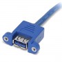 StarTech.com Cavo pannello USB 3.0 2 porte - Cavo USB A a collettore scheda madre F/F (USB3SPNLAFHD)