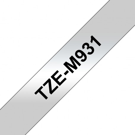 Brother TZe-M931 nastro per etichettatrice Nero su argento (TZEM931)