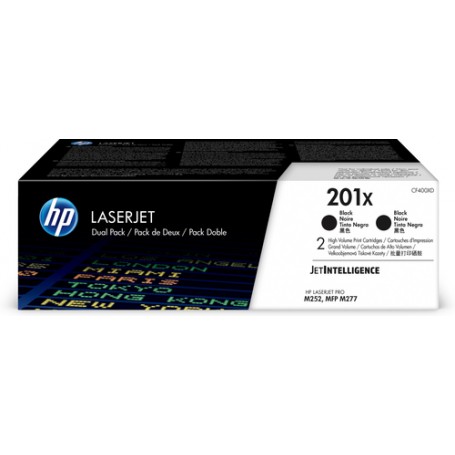 HP Confezione da 2 cartucce toner nero originale ad alta capacità LaserJet 201X (CF400XD)