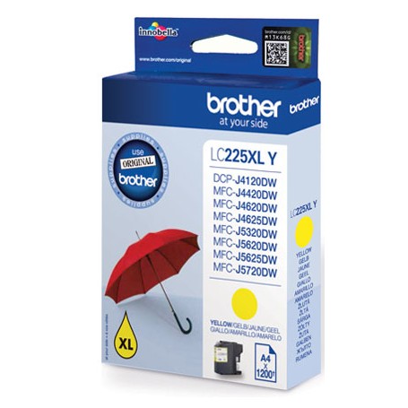 Brother LC-225XLY cartuccia d'inchiostro 1 pz Originale Giallo (LC225XLY)
