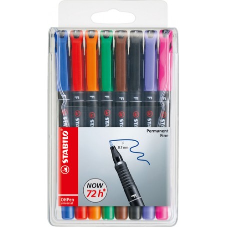 STABILO OHPen universal permanent, 8 Pack marcatore permanente (842/8)
