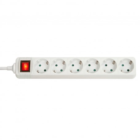 Lindy 73103 prolunghe e multiple 6 presa(e) AC Interno Bianco (73103) (73103-LND)
