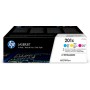 HP Confezione da 3 cartucce toner ciano/magenta/giallo originale ad alta capacità LaserJet 201X (CF253XM)