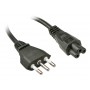 Lindy 2m, CEI23-16-VII - IEC 320 C5 Nero Accoppiatore C5 (30408)