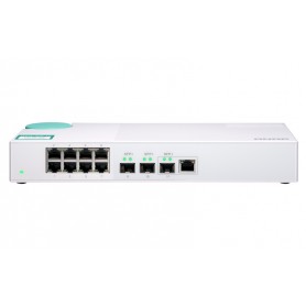 QNAP QSW-308-1C switch di rete Non gestito Gigabit Ethernet (10/100/1000) Bianco (QSW-308-1C)