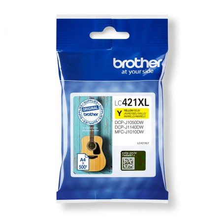 Brother LC-421XLY cartuccia d'inchiostro 1 pz Originale Resa elevata (XL) Giallo (LC421XLY)