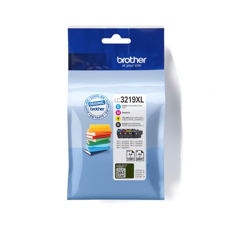 Brother LC-3219XLVAL cartuccia d'inchiostro 4 pz Originale Resa standard Nero, Ciano, Magenta, Giallo (LC3219XLVAL)