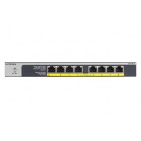 Netgear GS108LP Non gestito Gigabit Ethernet (10/100/1000) Supporto Power over Ethernet (PoE) 1U Nero, Grigio (GS108LP-100EUS)