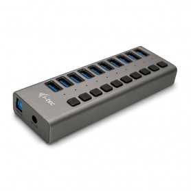 i-tec U3CHARGEHUB10 Caricabatterie per dispositivi mobili Grigio Interno (U3CHARGEHUB10)