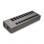 i-tec U3CHARGEHUB10 Caricabatterie per dispositivi mobili Grigio Interno (U3CHARGEHUB10)