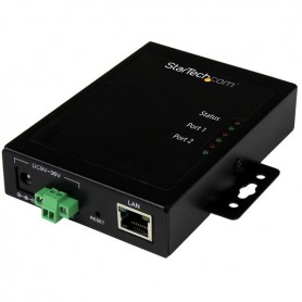 StarTech.com Server per dispositivi Seriali a Ethernet IP a 2 porte - RS232 - Montabile e in Metallo (NETRS2322P)