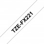 Brother TZe-FX221 nastro per etichettatrice Nero su bianco (TZEFX221)
