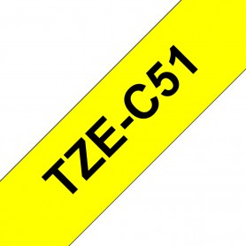 Brother TZe-C51 nastro per etichettatrice Nero su giallo fluorescente (TZEC51)