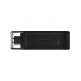 Kingston Technology DataTraveler 70 unità flash USB 64 GB USB tipo-C 3.2 Gen 1 (3.1 Gen 1) Nero (DT70/64GB)