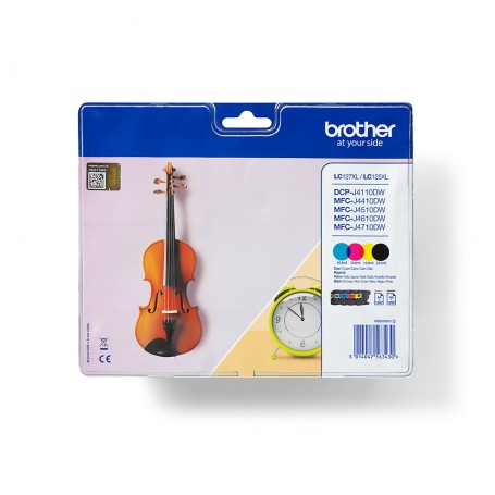 Brother LC-127XLVALBP cartuccia d'inchiostro 4 pz Originale Nero, Ciano, Magenta, Giallo (LC127XLVALBP)