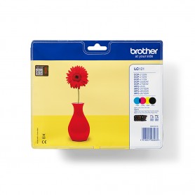 Brother LC-121VALBP cartuccia d'inchiostro 4 pz Originale Nero, Ciano, Magenta, Giallo (LC121VALBP)
