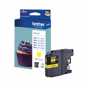 Brother LC-123Y cartuccia d'inchiostro 1 pz Originale Resa elevata (XL) Giallo (LC123Y)