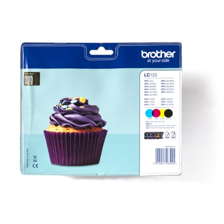 Brother LC-123VALBP cartuccia d'inchiostro 4 pz Originale Nero, Ciano, Magenta, Giallo (LC123VALBP)