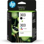 HP Confezione da 2 cartucce di inchiostro nero/in tricromia originali 303 (3YM92AE)