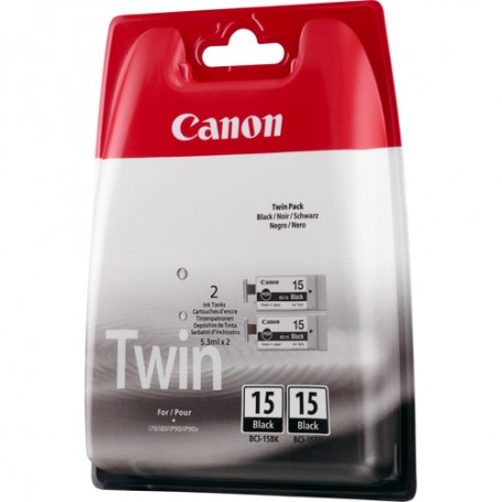 Canon Cartridge BCI-15 Black cartuccia d'inchiostro 2 pz Originale Nero (8190A002)