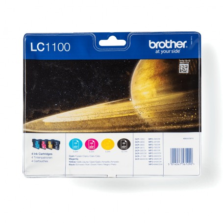 Brother LC-1100VALBP cartuccia d'inchiostro 4 pz Originale Nero, Ciano, Magenta, Giallo (LC1100VALBP)