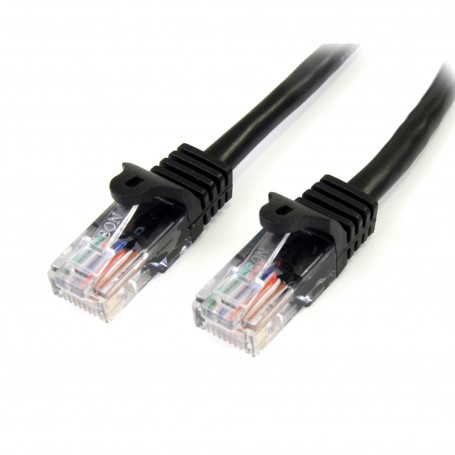 StarTech.com Cavo di Rete da 50cm Nero Cat5e Ethernet RJ45 Antigroviglio (45PAT50CMBK)