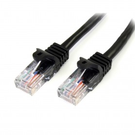 StarTech.com Cavo di rete CAT 5e - Cavo Patch Ethernet RJ45 UTP Nero da 3m antigroviglio (45PAT3MBK)